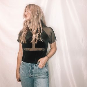 Express Black Crop Top